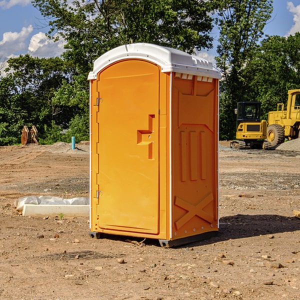 how often are the porta potties cleaned and serviced during a rental period in Hawkins Wisconsin